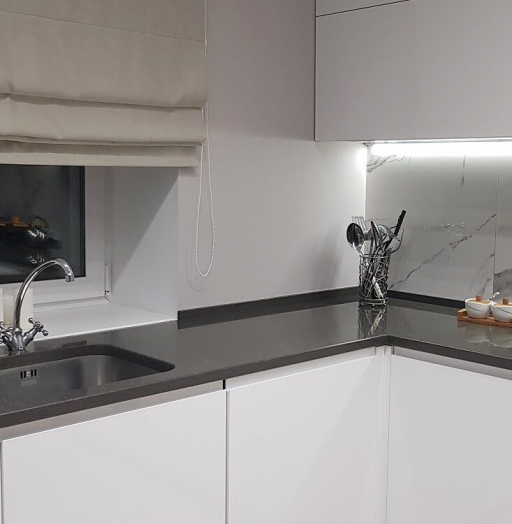 Белый кухонный гарнитур-Кухня МДФ в эмали «Модель 160»-фото5
